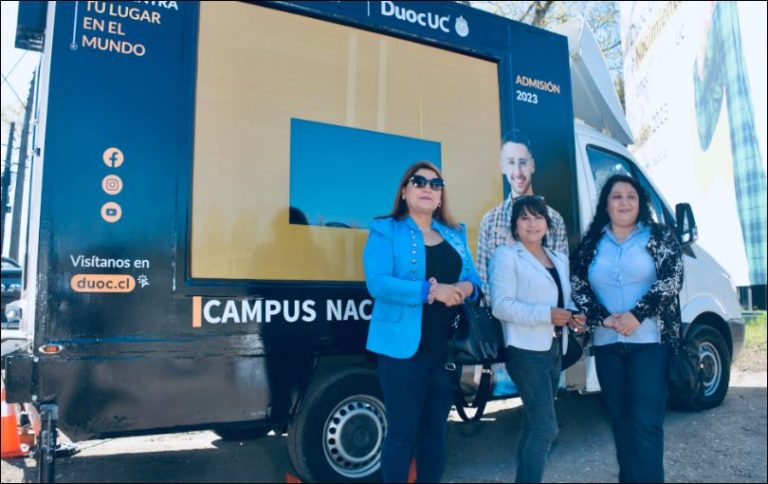 Oficina móvil del Campus Nacimiento CMPC – Duoc UC comienza recorrido por comunas